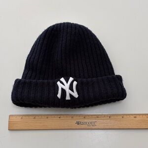 Kith (toddler) Kids Navy Blue Wool Beanie with Yankees Logo